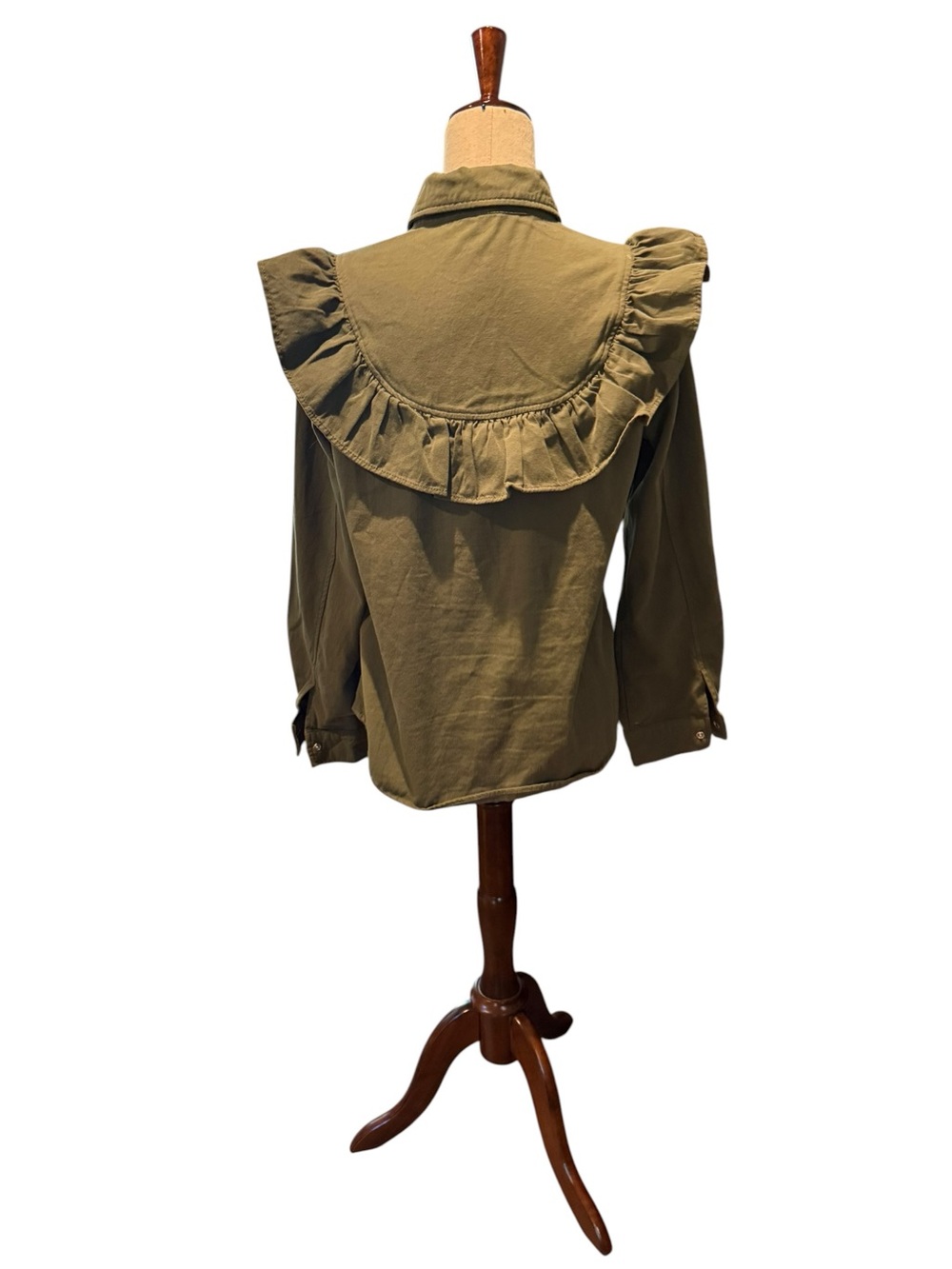 MOTF Ruffle Button-Down Blouse Size Large - Picture 3 of 7